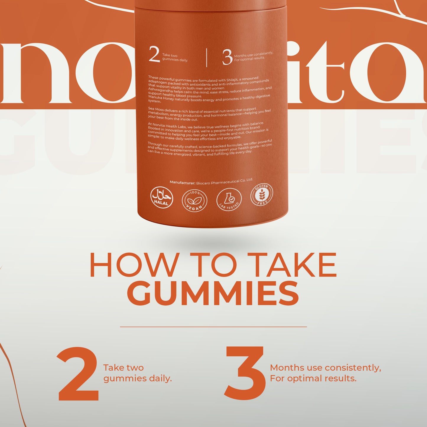 Norvita Pure Himalayan Shilajit Gummies Men & Women With Ashwagandha| Manuka Honey| Sea Moss| Black Seed Oil| Fulvic Acid & 85+ Trace MineralsI Prenatal Vitamins