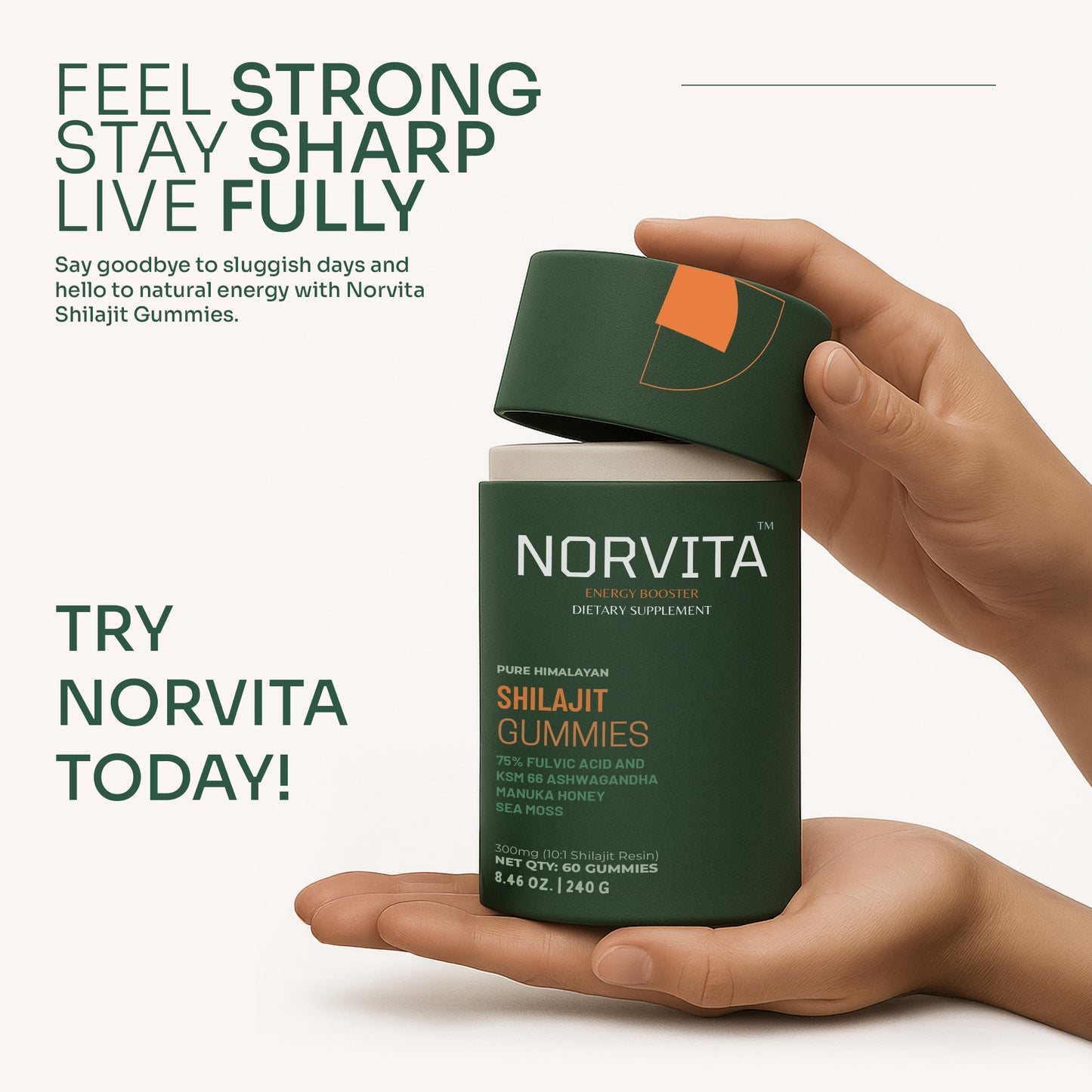 Norvita  Pure Himalayan Shilajit Gummies Men & Women With Ashwagandha| Manuka Honey| Sea Moss| Black Seed Oil| Fulvic Acid & 85+ Trace Minerals Prenatal Vitamins